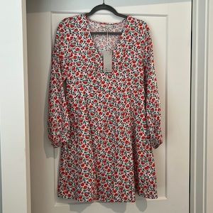 Vneck floppy mini dress